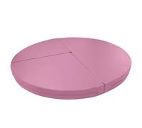 Pole Crash Mat,Cross Linked EPE Foam Mat w/PU Leather Skid Proof Cover,Round Folding Portable Pole Dance,thickness 3cm Gymnastic Exercise(Pink,1.5M)