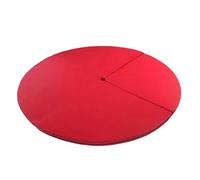 Pole Crash Mat,Cross Linked EPE Foam Mat w/PU Leather Skid Proof Cover,Round Folding Portable Pole Dance,thickness 3cm Gymnastic Exercise(Red,1.6M)