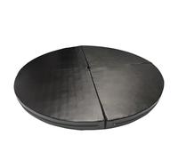 Pole Crash Mat,Cross Linked EPE Foam Mat w/PU Leather Skid Proof Cover,Round Folding Portable Pole Dance,thickness 3cm Gymnastic Exercise(Black,1.5M)