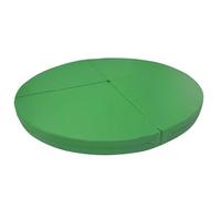 Pole Crash Mat,Cross Linked EPE Foam Mat w/PU Leather Skid Proof Cover,Round Folding Portable Pole Dance,thickness 3cm Gymnastic Exercise(Green,1.5M)