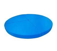 Pole Crash Mat,Cross Linked EPE Foam Mat w/PU Leather Skid Proof Cover,Round Folding Portable Pole Dance,thickness 3cm Gymnastic Exercise(Blue,1.5M)