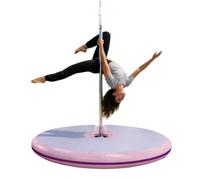 Pole Dance Crash Mat, Inflatable Safety Cushion, Folding Crash Exercise Pad, Non-Slip Base, Waterproof, Manual Pump Included for Home & Studio