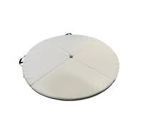 Pole Dance Crash Mat Pole Dancing Mat Thick Portable Round Foldable Safety Crash Yoga Exercise Fitness Waterproof PVC Gymnastic Pad(WHITE,160x10cm)