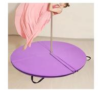 Pole Dance Crash Mat Round Yoga Mat Dancing Floor Cushion Folding Pole Dance for Indoor Pilates Training Studio Fitness(PURPLE)