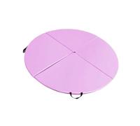 Pole Dance Crash Mat Round Yoga Mat Equipment Gymnastics Portable Floor Protection Lightweight Folding Pole Dance for Studio Home Gym Workout(Pink)