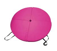 Pole Dance Crash Mat Round Yoga Mat Folding Pole Dance Dancing Floor Cushion Pilates Pad for Home Gym Fitness Training Workout Indoor(Rose Red)