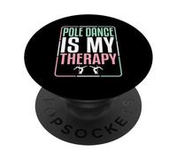 Pole Dance Is My Therapy Pastel Pole Dancing PopSockets Adhesive PopGrip