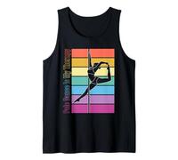 Pole Dance is My Therapy Retro Rainbow Pole Dancing Tank Top