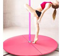 Pole Dance Mat, Portable Fall Safety Padding Crash Mat for Dance Pole - Standard Round Cushion, Ideal for Home Use & Dancers,（Thick 10cm/4in,120cm/4ft/47in）