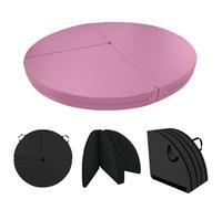 Pole Dance Mat, Round Portable Pole Crash Mat For Floor, Shock Absorption Anti-Collision Safety Pad With Handle, Yoga Exercise Mats Dancing Cushion For Home/Studio(Light Pink,150x3cm)
