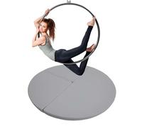 Pole Dance Mat,Thick Foldable Pole Dance Mat & Aerial Hoop Crash Pad - Safety Cushion for Home Gym, Lyra Ring & Stripper Pole, Gray, 160cm x 3cm (63"x1.2")