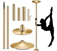 Pole Dance Rod - 45mm Chrome-Plated, Height Adjustable, Portable, Rotating & Static Fitness Equipment for Beginners and Professionals, Easy to Install