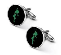 Pole Dance Silhouette Men’s Metal Cufflinks Classic Cufflink Jewelry Gift for Studs Tuxedo Shirts Business Wedding