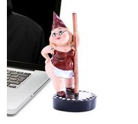 Pole Dancing Gnome Garden Statue, Resin Sculpture | Funny Gnome Figures Decor, Premium Naughty Pole Dance Ornament for Yard Garden Gardening Garden Art in the is