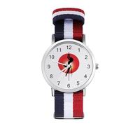 Pole Fitness Dance Sport Watch for Men Women Nylon Strap Wrist Watch Analog Quartz Watch