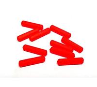 Pole Float Tips 10 Pack Fluorescent Red Extra Visability Easy To See Push on tips