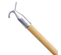Pole Hook, for opening Sash Window, Compatible with VELUX® Roof Windows, Attic & Loft Hatch, blinds Skylight, Fanlight (Satin Chrome)