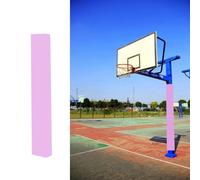 Pole Padding Outdoor Square Basketball Pole Padding, Weatherproof Basketball Hoop Pole Systems Protector Pad, Wrap Around Pole Cushion for Playgrounds Gym(Pink1,9.5"x9.5"/24.1x24.1
