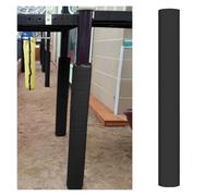 Pole Padding Wrap Around Foam For Playground 5 6 7 8 Ft, Metal Pole Pad Collision Guard, All Weather Around Wrapped Impact Cushion for Parking Lot, Garage, Gyms(Black-H 7.5'/2.3m,Dia 1.5''/4cm)