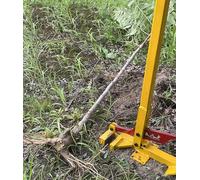 Pole Puller Metal Tool for Easy Removal of Trees and Corn Stalks, 51 Inch with Adjustable Clip for Farm, Yard, and Garden Use