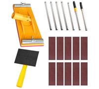 Pole Sander - 200cm Extendable Wall Sander, Rotatable Sanding Tool, Manual Polishing System | 7 Rods with 10 Sandpaper Sheets, Professional Preparation Across Ceilings, Decks, Seams