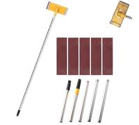 Pole Sander for Walls - 5-Piece Extendable Wall Sander with Rotating Head, Sandpaper for Walls 5 Pack, Drywall Sander for Ceilings, Corners & High Walls