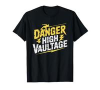 Pole Vaulter Danger High Vaultage Electric Pun Track Field T-Shirt