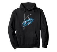 Pole Vaulter Silhouette Clean Modern Illustration Peak Pullover Hoodie