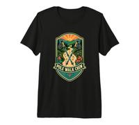 Pole Walk Crew Nordic Walking Trail Group Premium T-Shirt