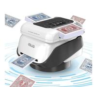 Polegas 2-in-1Automatic Card Shuffler and Dealer Machine,Support 2-8 Players,360°Rotating,Rechargeable Cards Shufflers for UNO, Poker, Texas Hold'em, Monopoly Deal