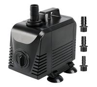 Polegas Submersible Water Pump,3000L/H 45W Ultra Quiet Pond Pump with 3 Nozzles,3m High Lift for Fountain Pumps for Fish Tank Hydroponics, S