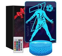 Polemera Football Gifts for Boys, Night Light for Kids Girls, Boys Christmas Gifts, 3D Illusion Night Light with 16 Colors Change by Remote Control, 10 Year Old Boy Birthday Gifts (PT-Player #7)