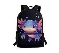 POLERO Axolotl Backpack for Girls Cute School Bags Kids Rucksack Lightweight Preschool Daypack