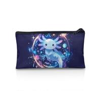 POLERO Axolotl Pencil Case Girls School Pencil Pouch Cute Slim Pen Holder Galaxy Stationery Supplies