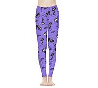 POLERO Black Cat Leggings for Women Halloween Yoga Pants Casual Tight for Yoga, Workout, Training - L