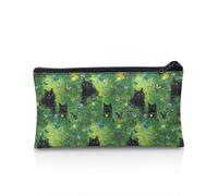 POLERO Black Cat Pencil Case Girls Secondary School Supplies Butterfly Pen Pouch Zipper Storage Bag
