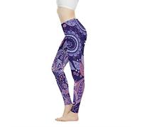 POLERO Boho Skull Floral Leopard Sloth Patterned Funky Leggings for Women Yoga Pants Workout Tights Sportswear Trousers XS-XXXL