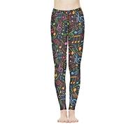 POLERO Boho Skull Floral Leopard Sloth Patterned Funky Leggings for Women Yoga Pants Workout Tights Sportswear Trousers XS-XXXL