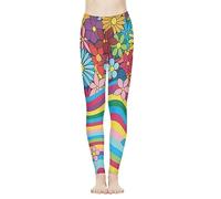 POLERO Boho Skull Floral Leopard Sloth Patterned Funky Leggings for Women Yoga Pants Workout Tights Sportswear Trousers XS-XXXL
