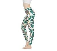 POLERO Boho Skull Floral Leopard Sloth Patterned Funky Leggings for Women Yoga Pants Workout Tights Sportswear Trousers XS-XXXL
