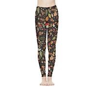 POLERO Boho Skull Floral Leopard Sloth Patterned Funky Leggings for Women Yoga Pants Workout Tights Sportswear Trousers XS-XXXL