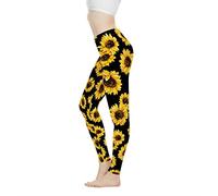 POLERO Boho Skull Floral Leopard Sloth Patterned Funky Leggings for Women Yoga Pants Workout Tights Sportswear Trousers XS-XXXL