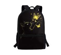 POLERO Butterfly and Black Cat Backpack for Teen Girls Kids School Bookbag Women Daypack Laptop Backpacks