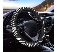POLERO Car Steering Wheel Cover Vehicle Steering Wheel Protector Universal for Auto/Truck/SUV/Van Diameter 38cm(15") Zebra Skin Print Black and White
