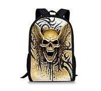 POLERO Children's Backpack School Bag Nursery Preschool Bag Toddler Travel Bag Skull Print Design, Style 5, 44x28x13cm, Casual