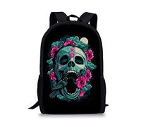 POLERO Children's Backpack School Bag Nursery Preschool Bag Toddler Travel Bag Skull Print Design, Style 13, 44x28x13cm