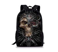 POLERO Children's Backpack School Bag Nursery Preschool Bag Toddler Travel Bag Skull Print Design, Style 6, 44x28x13cm, Classic