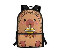 POLERO Cute Capybara Backpack for School Girls School Bags Lightweight Rucksack 17 inch