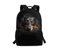 POLERO Dachshund Backpacks for Sausage Dog Lovers Bookbags Casual Travel Daypack School Bag for Kids