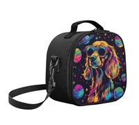 POLERO Dachshund Lunch Box Kids Space Sausage Dog Lunch Bag Insulated Small Lunchbox for School